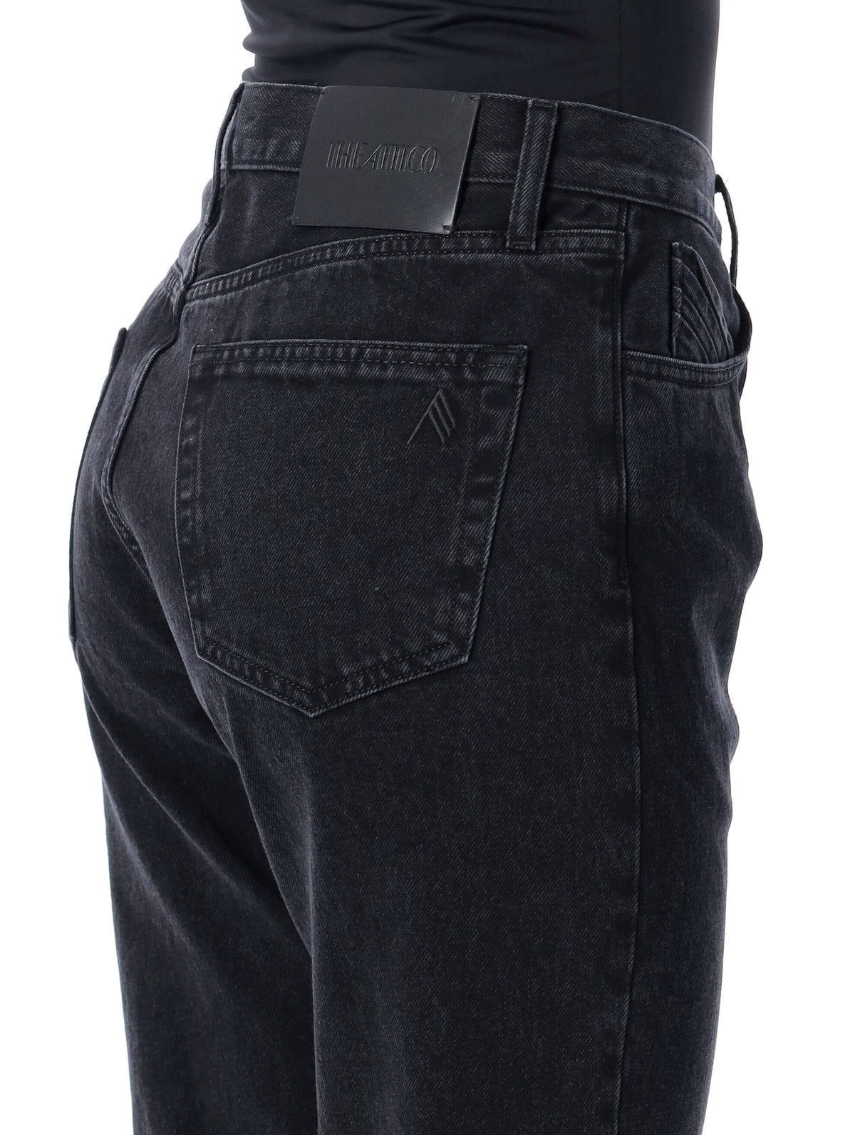 THE ATTICO Extra Long Slim High-Waist Jeans