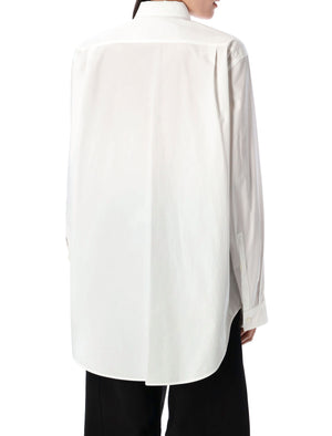 MONCLER GENIUS Oversized Cotton Shirt in Classic White - Size 40