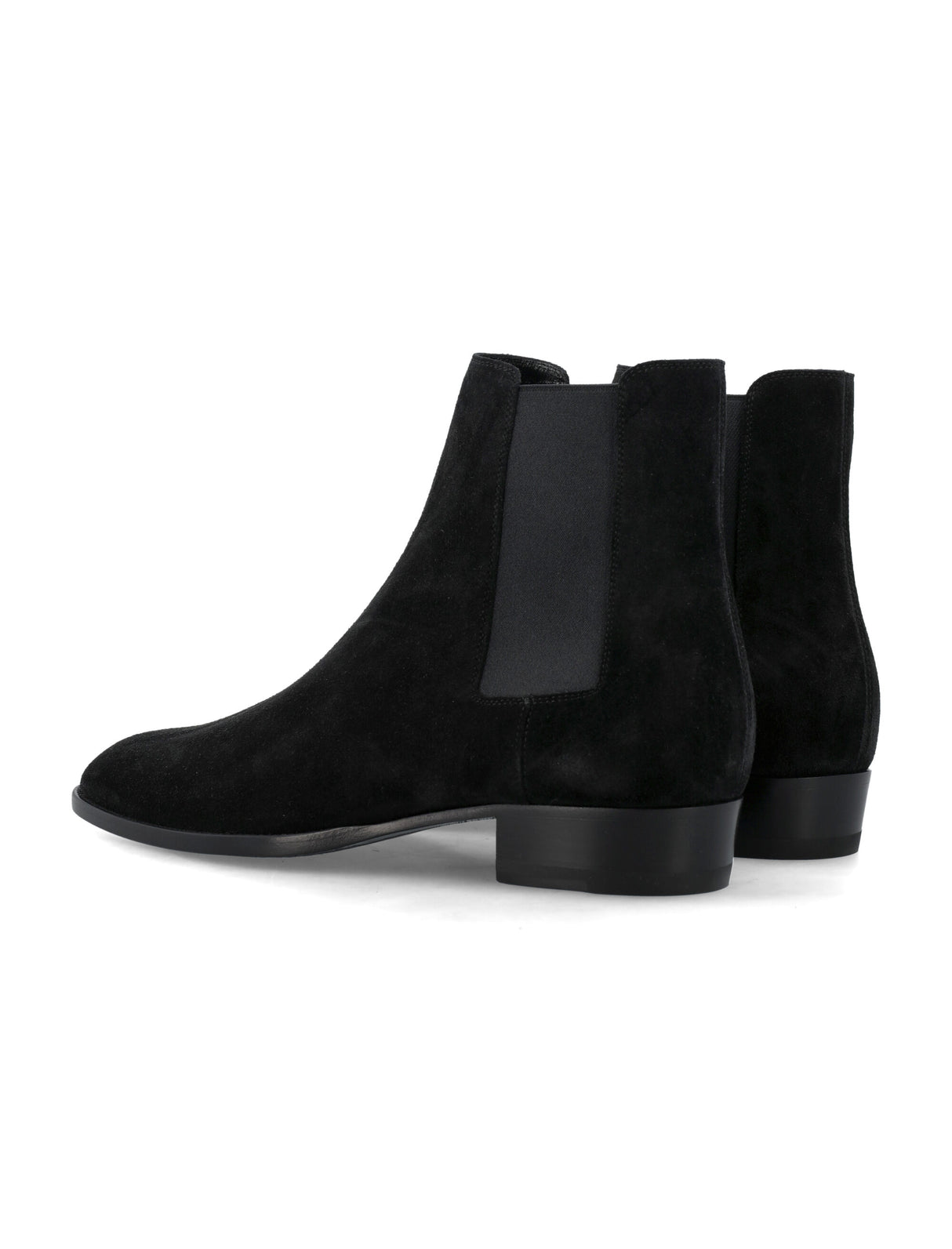 SAINT LAURENT Luxury Suede Chelsea Boots with 30mm Heel