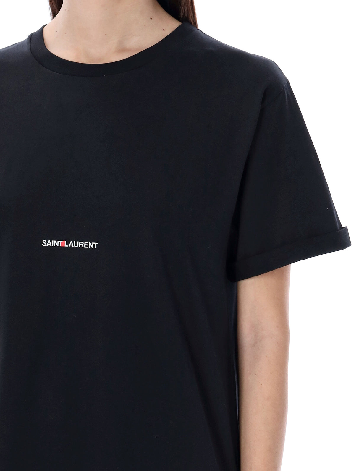 SAINT LAURENT Classic Logo Cotton Tee