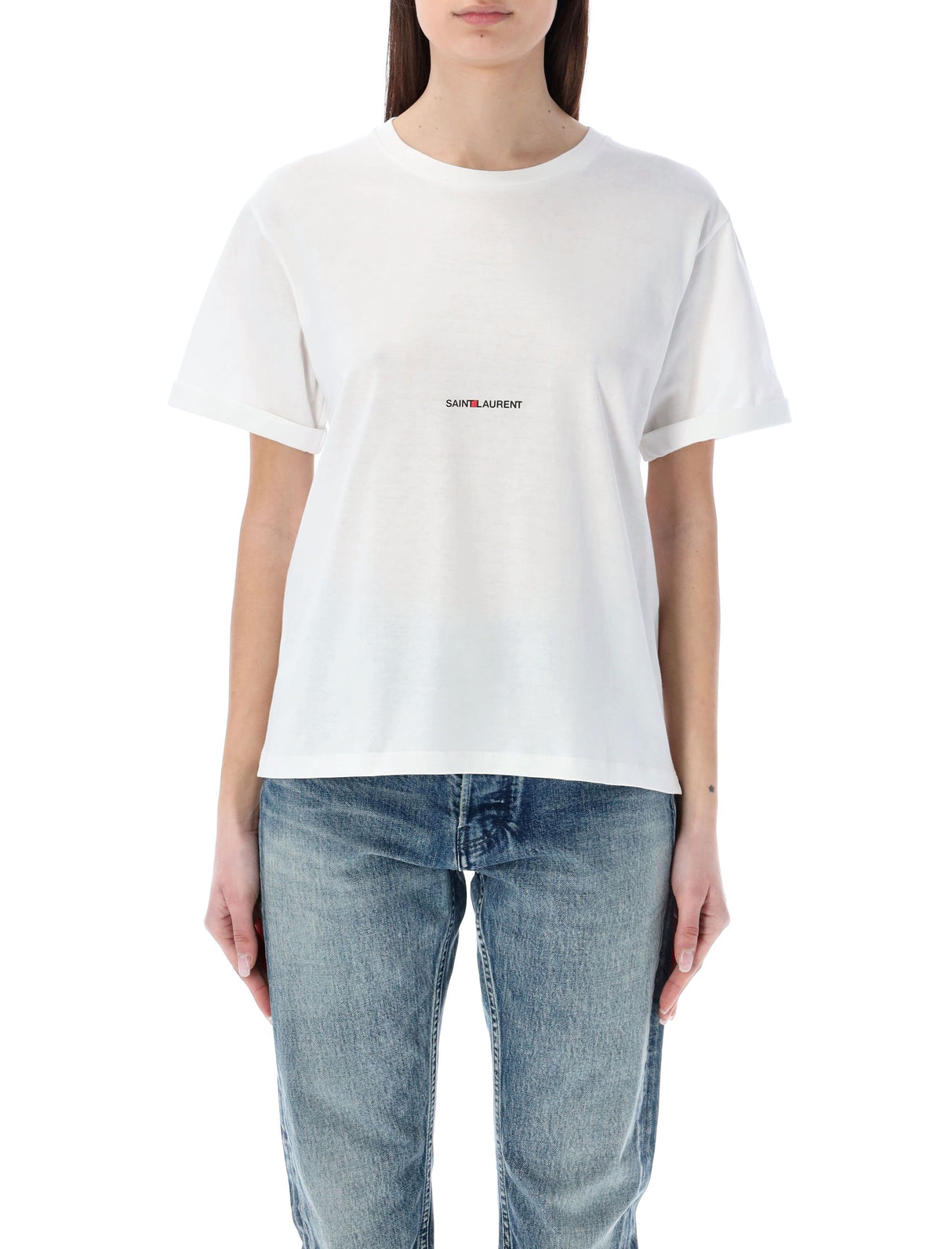 SAINT LAURENT Classic Logo T-Shirt - Women's Size S