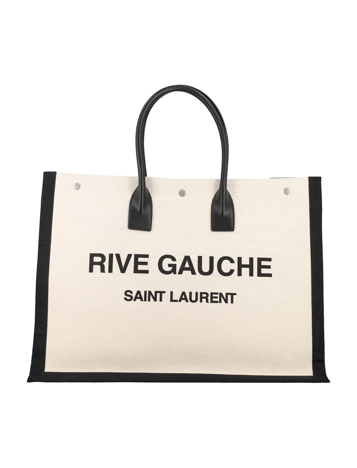 SAINT LAURENT Elegant Large Tote Handbag with Leather Handles