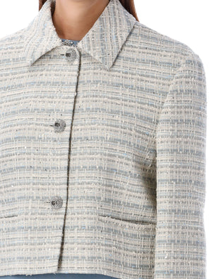 VALENTINO GARAVANI Chic Cropped Tweed Jacket