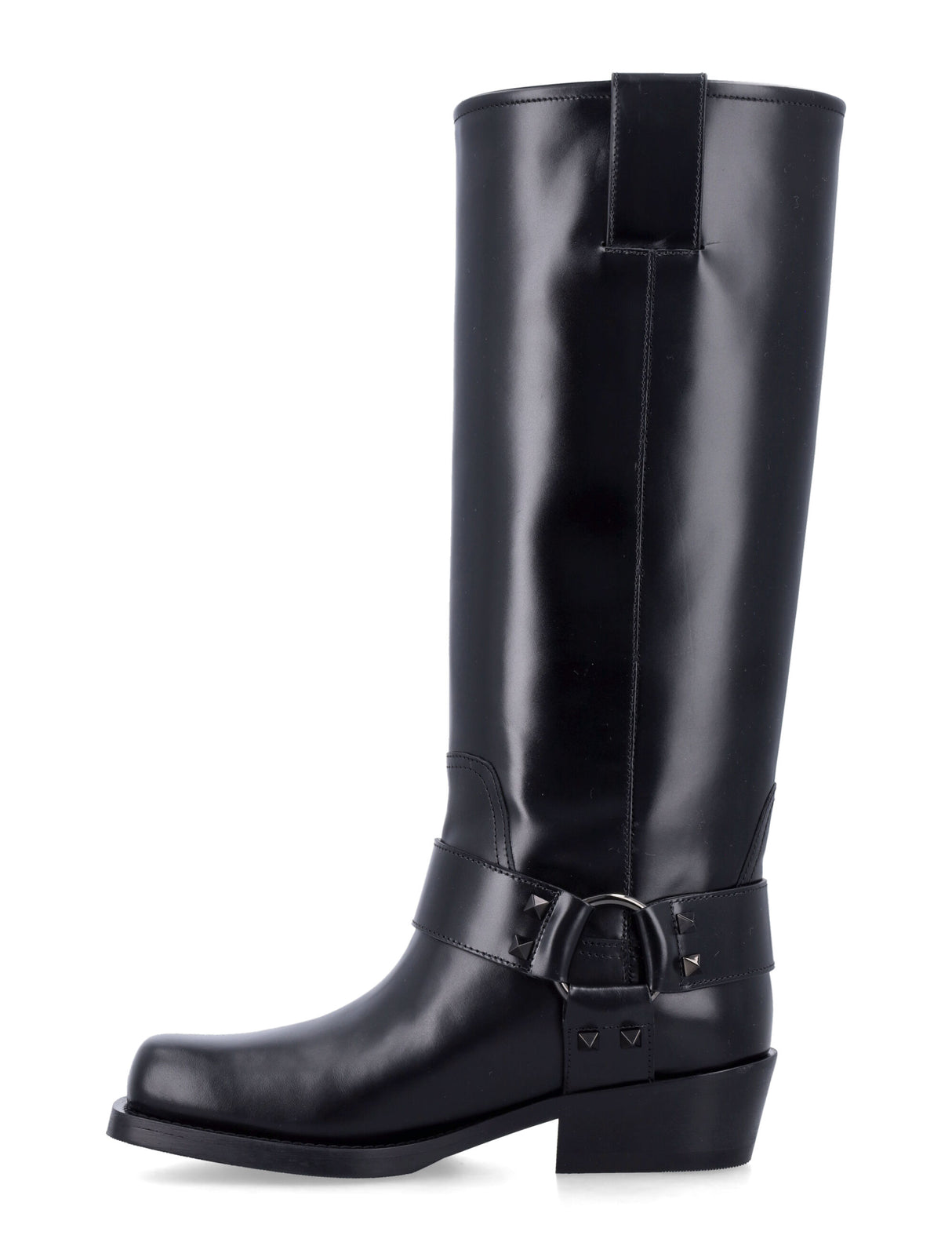 VALENTINO GARAVANI Rockstud Biker Boot - 4 cm Heel