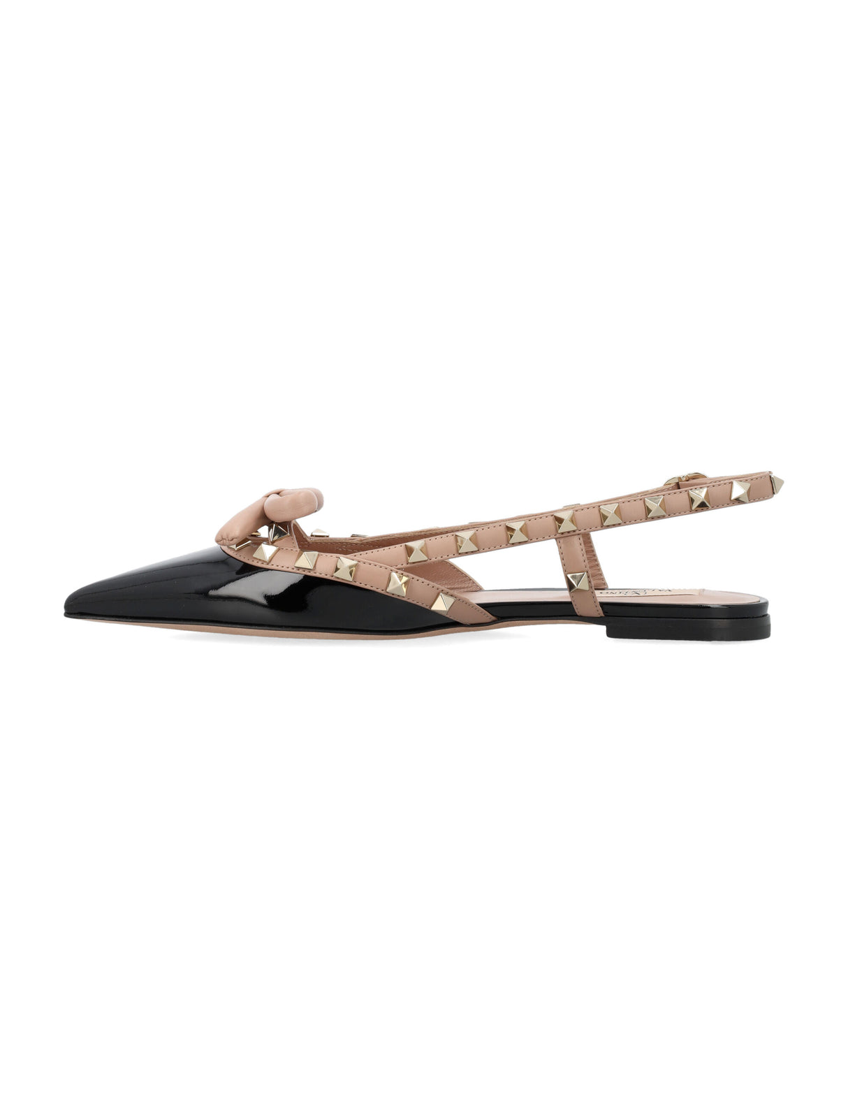 VALENTINO GARAVANI Chic Rockstud Slingback Ballerina with Bow