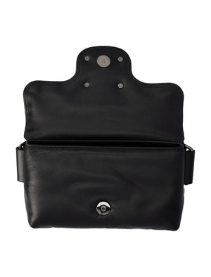 VALENTINO GARAVANI Men's Mini Waist Satchel in Nero Lambskin