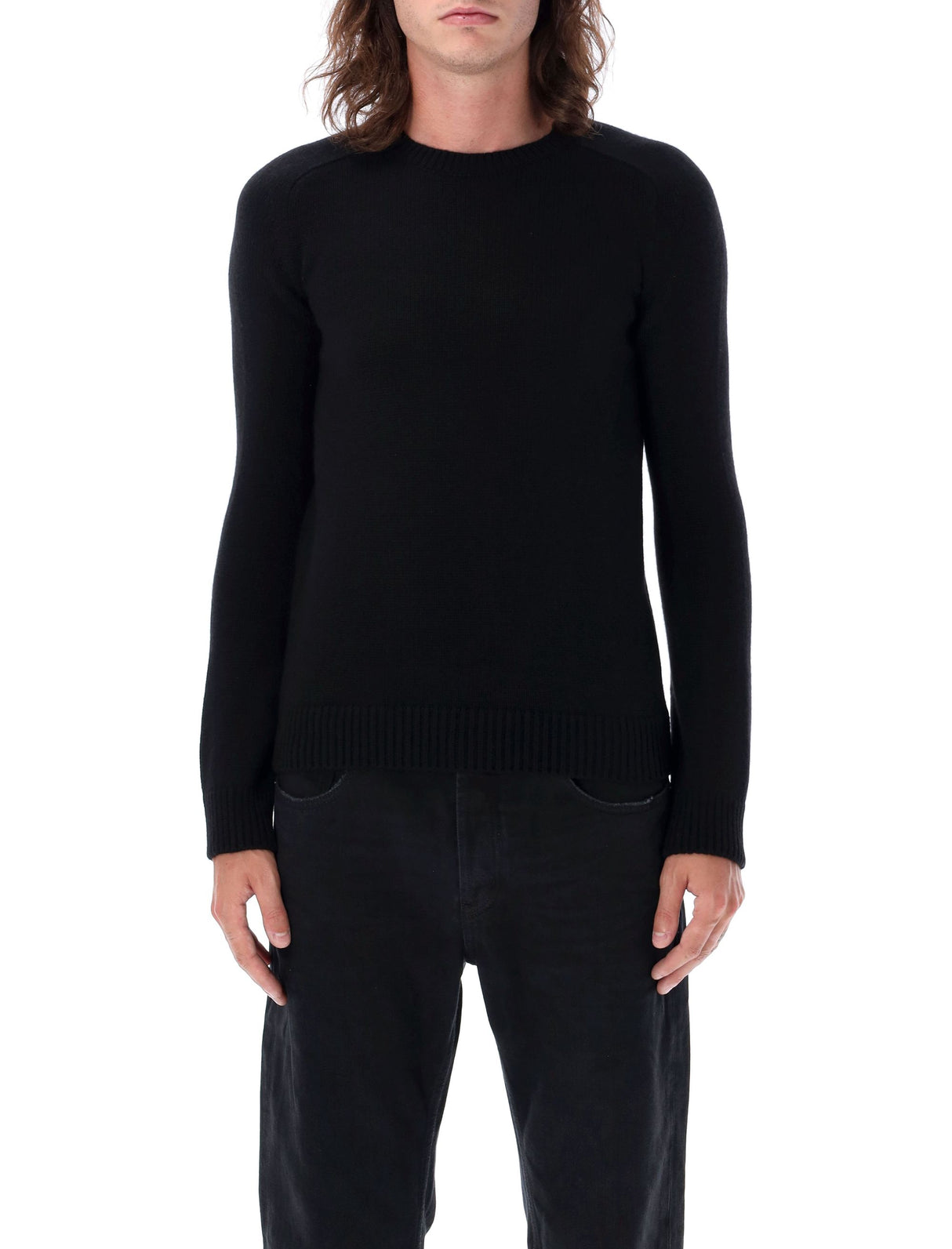 SAINT LAURENT Luxury Cashmere Crewneck Sweater - Size M