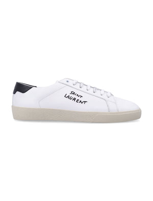 SAINT LAURENT Classic Round Toe Lace-Up Sneakers for Men