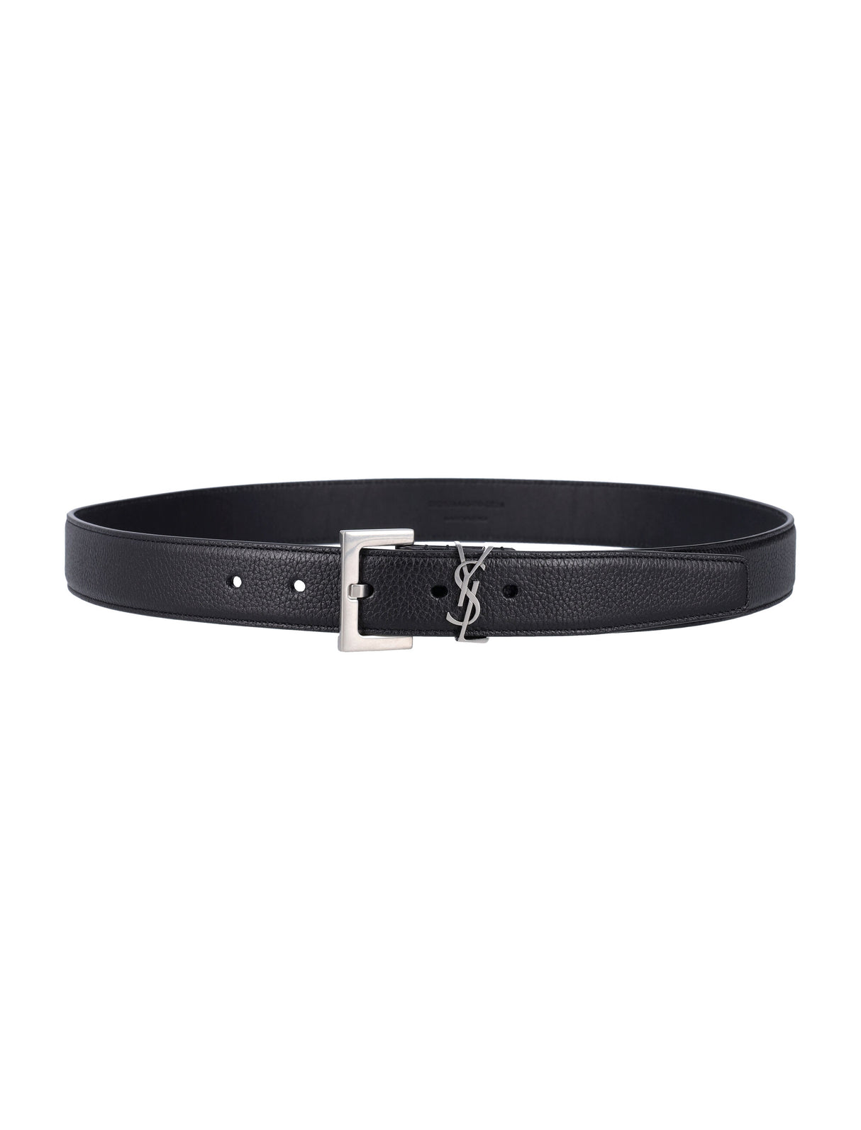 SAINT LAURENT Cassandra 3cm Leather Belt