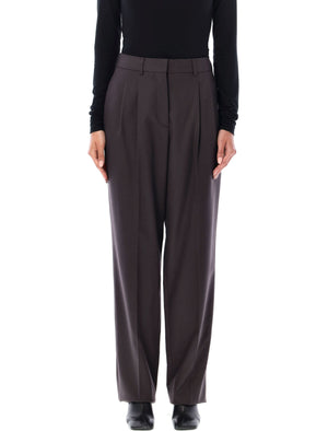 STELLA MCCARTNEY Dark Chocolate Pinced Pants for Women - FW24