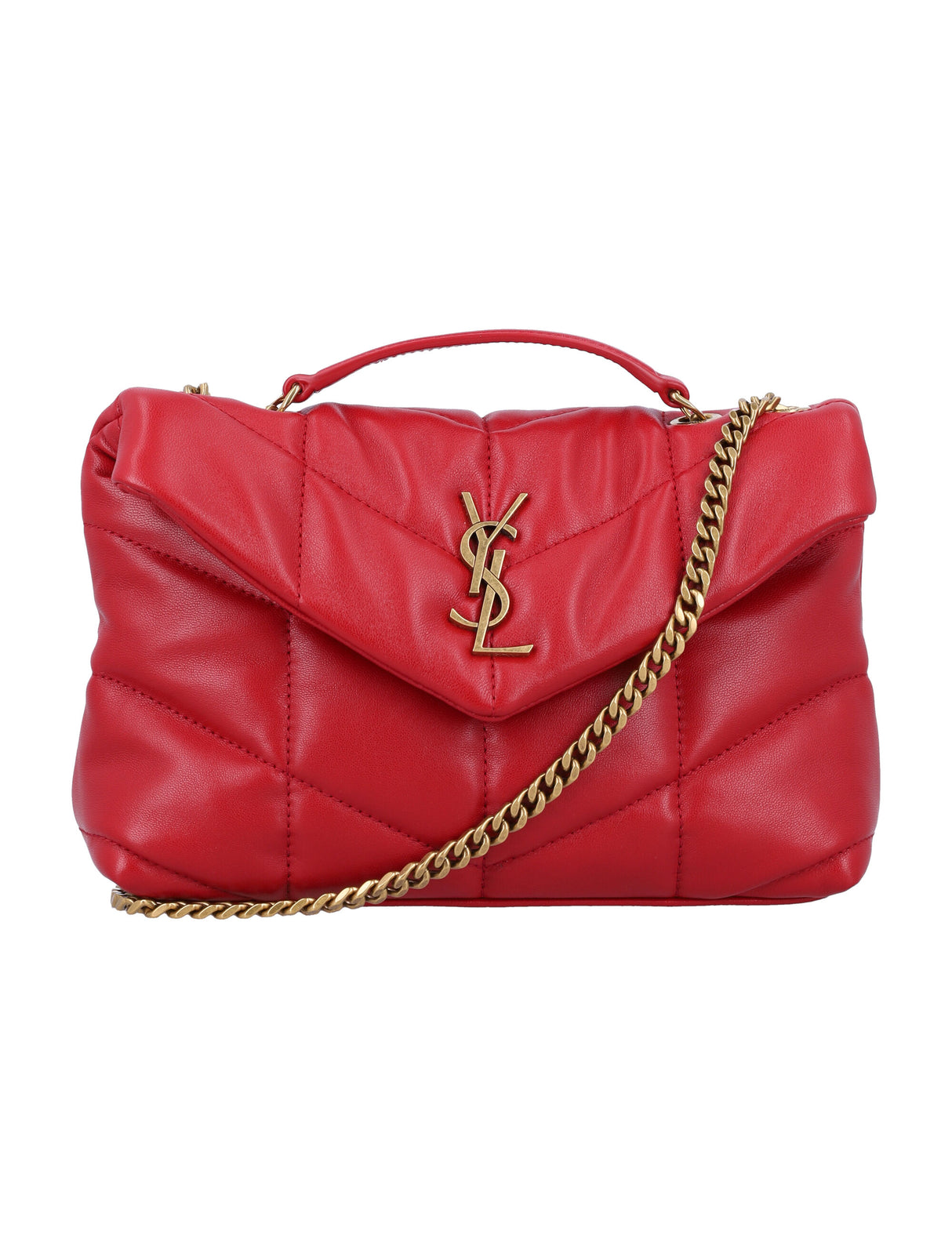 SAINT LAURENT Mini Chevron Quilted Handbag