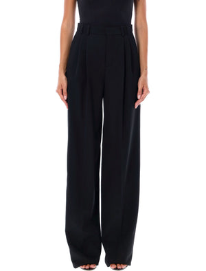 SAINT LAURENT Elegant Wide-Leg Wool Trousers