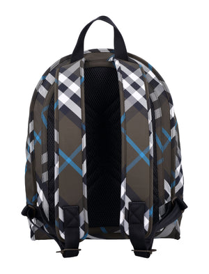 BURBERRY Check Pattern Shield Backpack - 41 cm