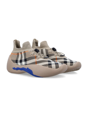 BURBERRY Women's Check Knit Neptune Sneakers