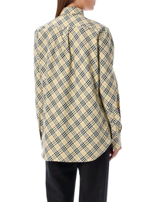 BURBERRY Checkered Oversized Shirt - Women's Regular Fit