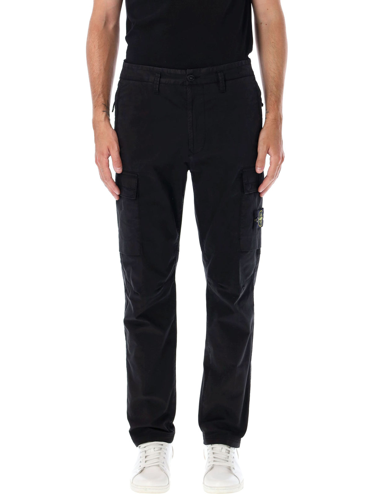 STONE ISLAND Essential Black Cargo Pants