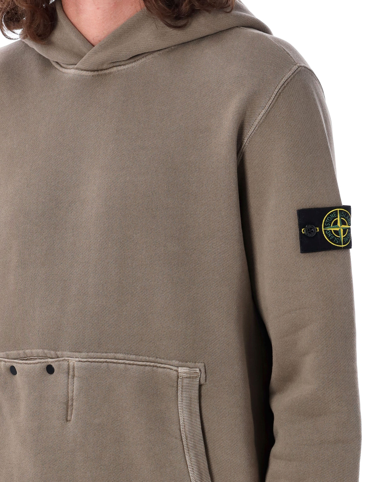 STONE ISLAND Regular Fit Logo Patch Hoodie - Size L