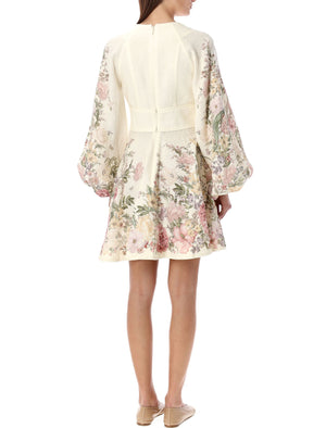 ZIMMERMANN Waverly Floral Linen Mini Dress