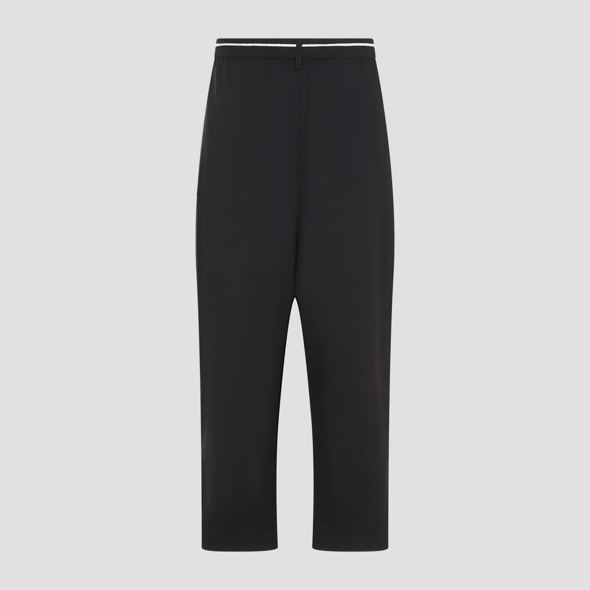 MORDECAI Pleated Drawstring Structured Wool Trousers