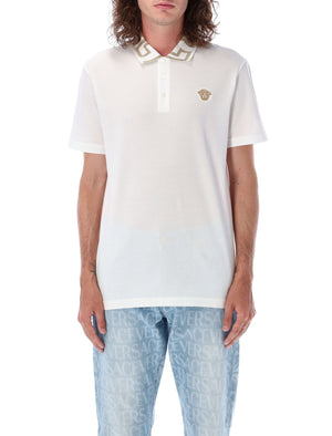 VERSACE Elegant Embroidered Polo with Medusa Logo