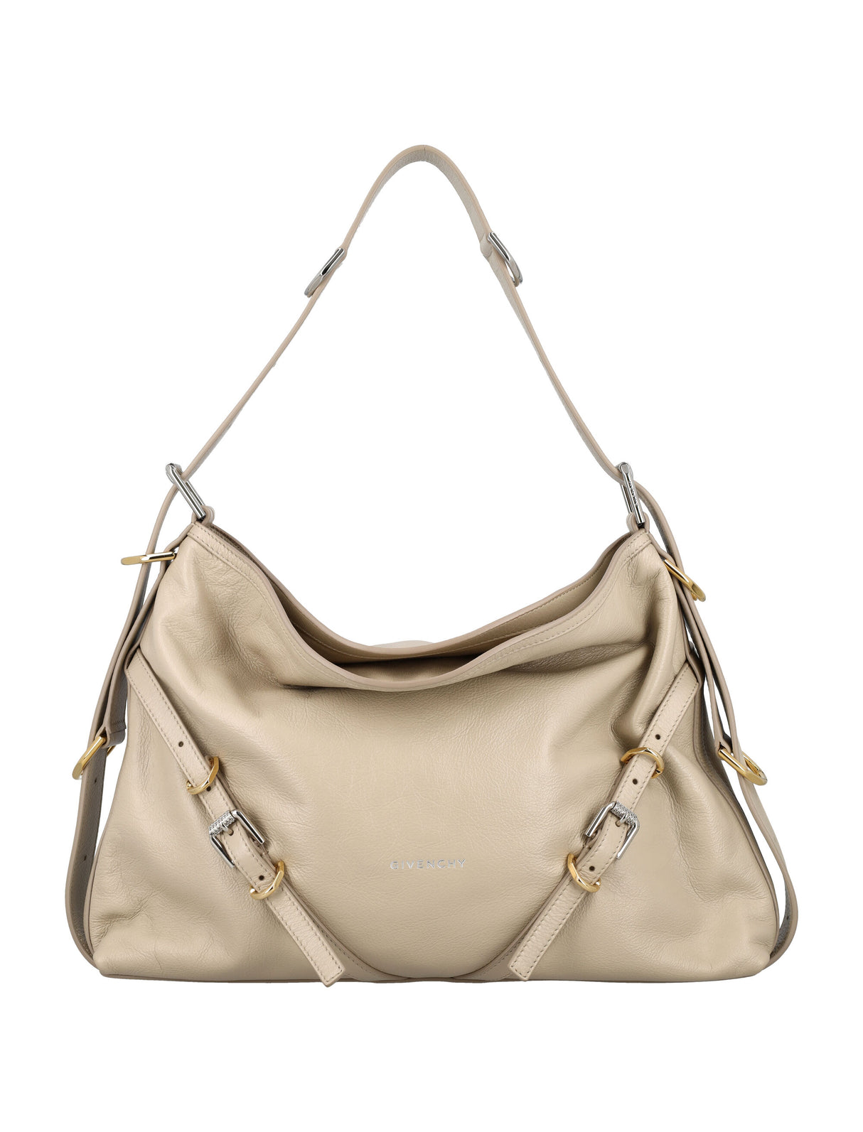 GIVENCHY Medium Voyou Tumbled Calfskin Handbag