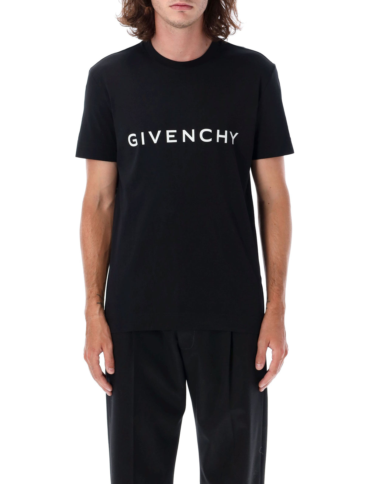 GIVENCHY Essential Logo Print Cotton Tee