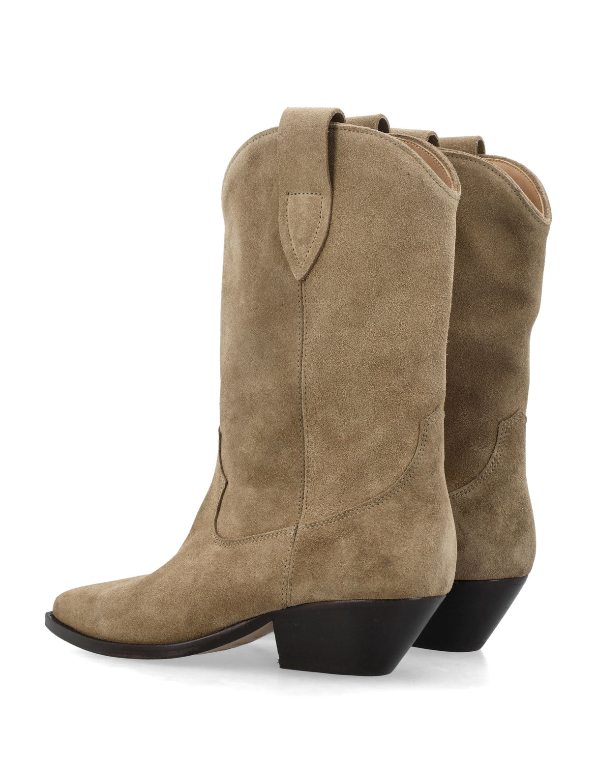 ISABEL MARANT Taupe Suede Cowboy Ankle Boots