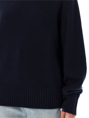 EXTREME CASHMERE Luxurious Navy Cashmere Crewneck Sweater