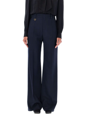 CHLOÉ Elegant High-Waisted Wide-Leg Wool Pants