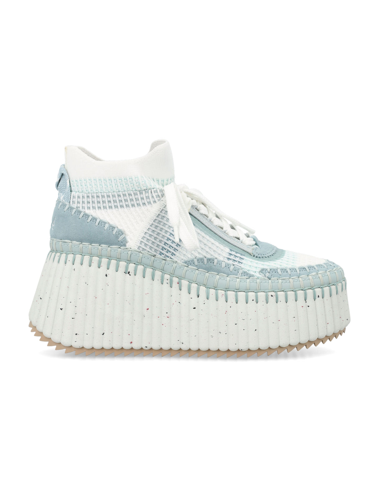 CHLOÉ Elevated Edge High-Top Wedge Sneakers