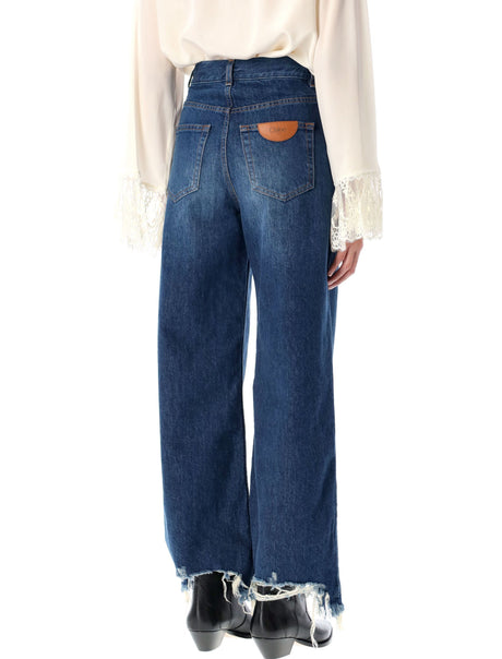 CHLOÉ Cropped Wide-Leg Jeans - Size 26