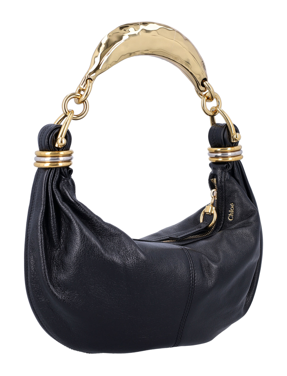 CHLOÉ Mini Hobo Handbag with Metal Handle