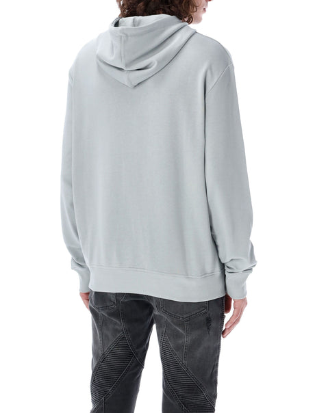 BALMAIN Signature Logo Hoodie in Grey