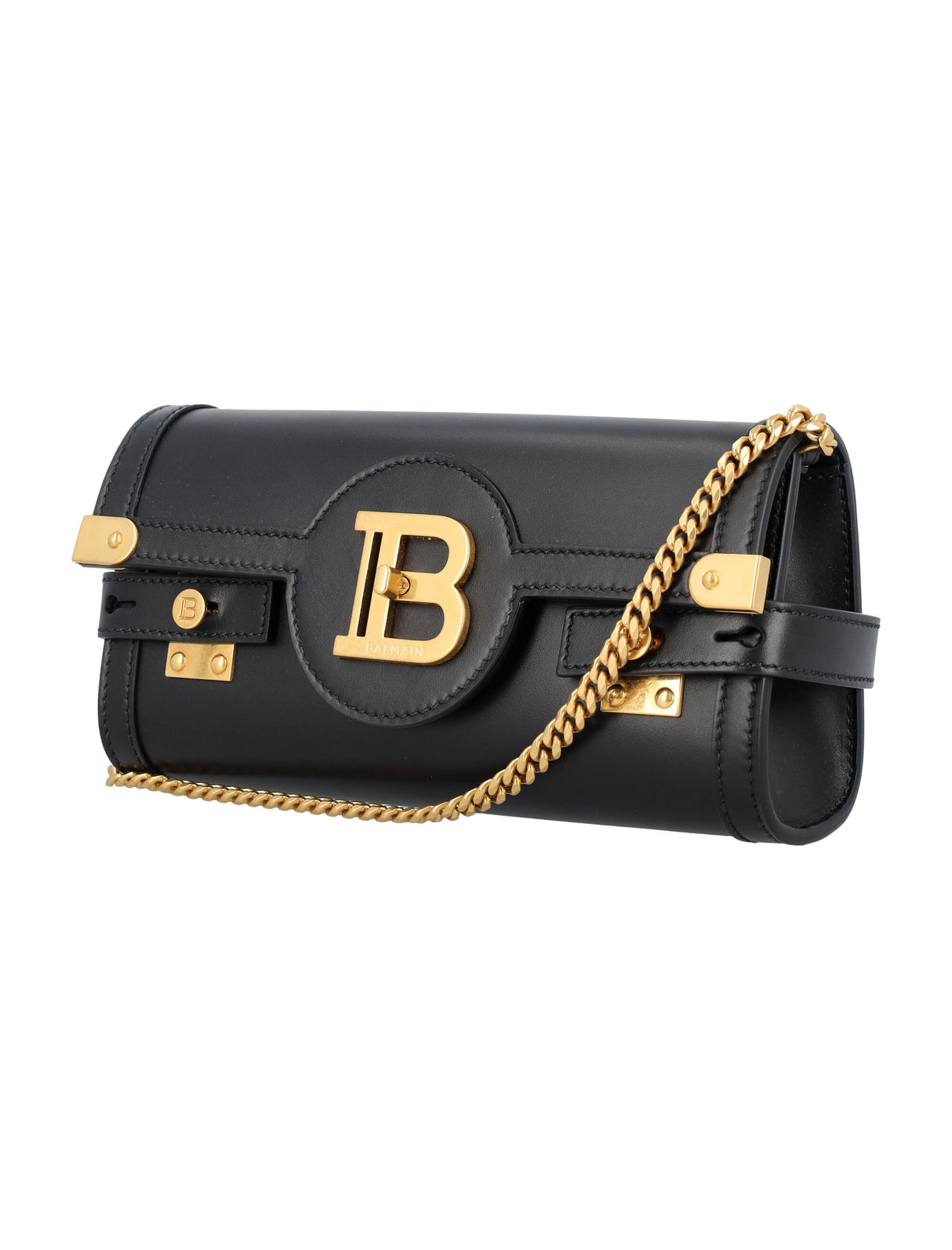 BALMAIN Elegant Mini Clutch with Gold-Tone Hardware - 4.5" x 8.9" x 1.8"