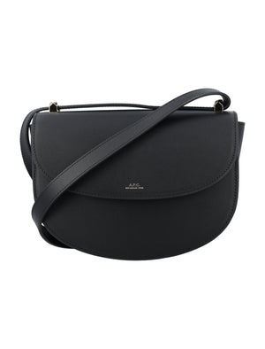 A.P.C. Elegant Black Leather Mini Handbag 18x25x8.5 cm