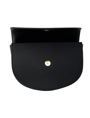 A.P.C. Elegant Black Leather Mini Handbag 18x25x8.5 cm