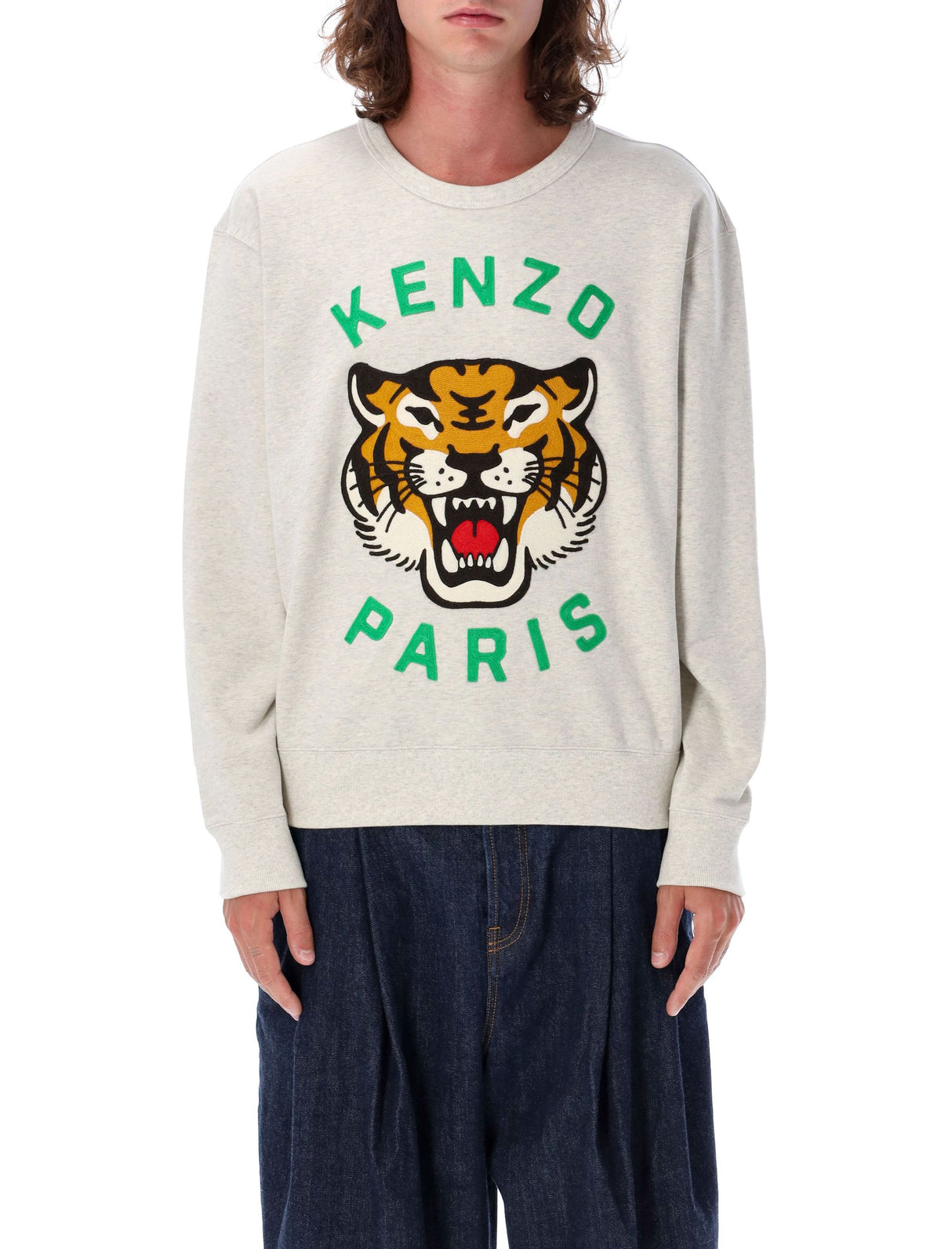 KENZO Lucky Tiger Relaxed Fit Crewneck Sweatshirt - Size L