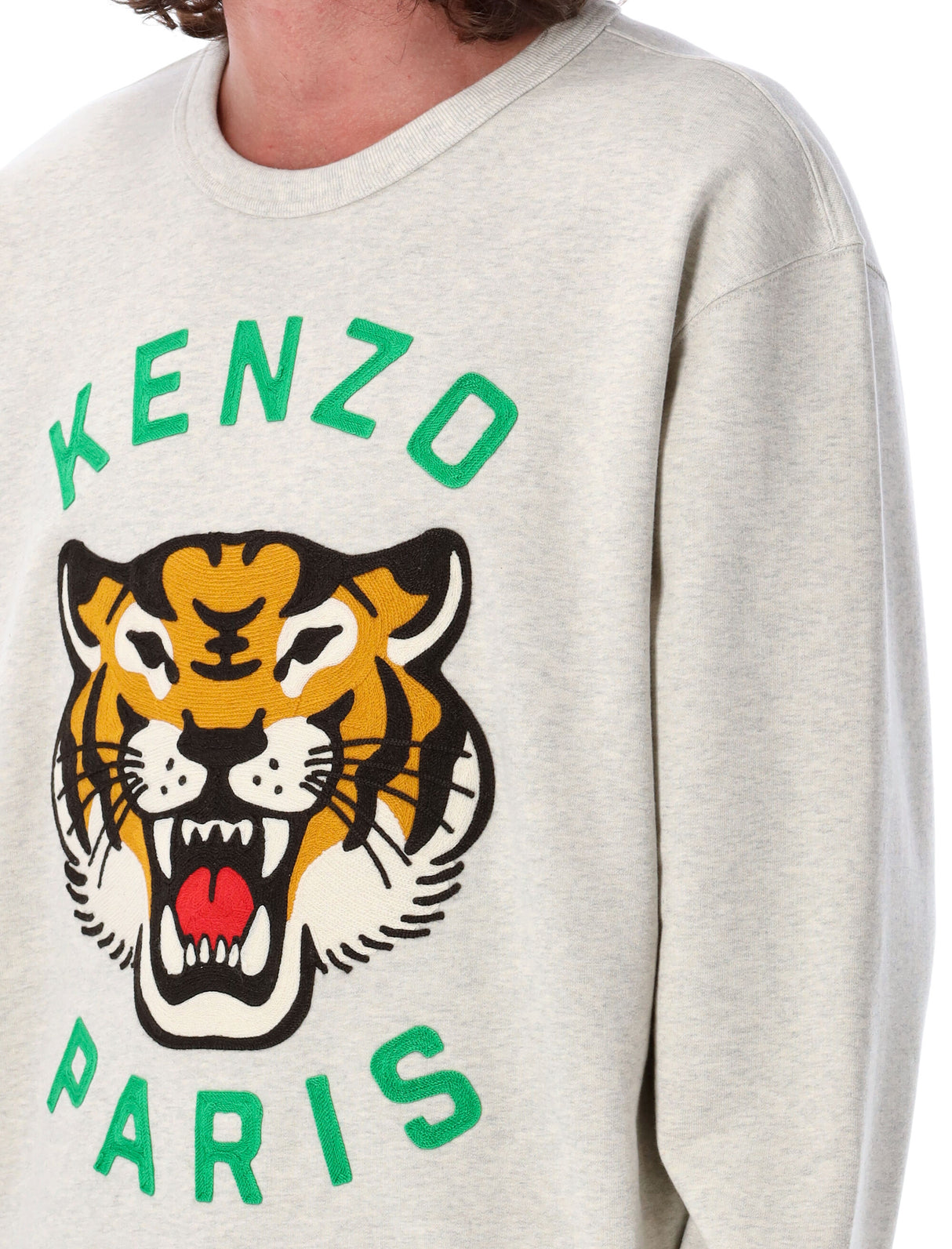 KENZO Lucky Tiger Relaxed Fit Crewneck Sweatshirt - Size L