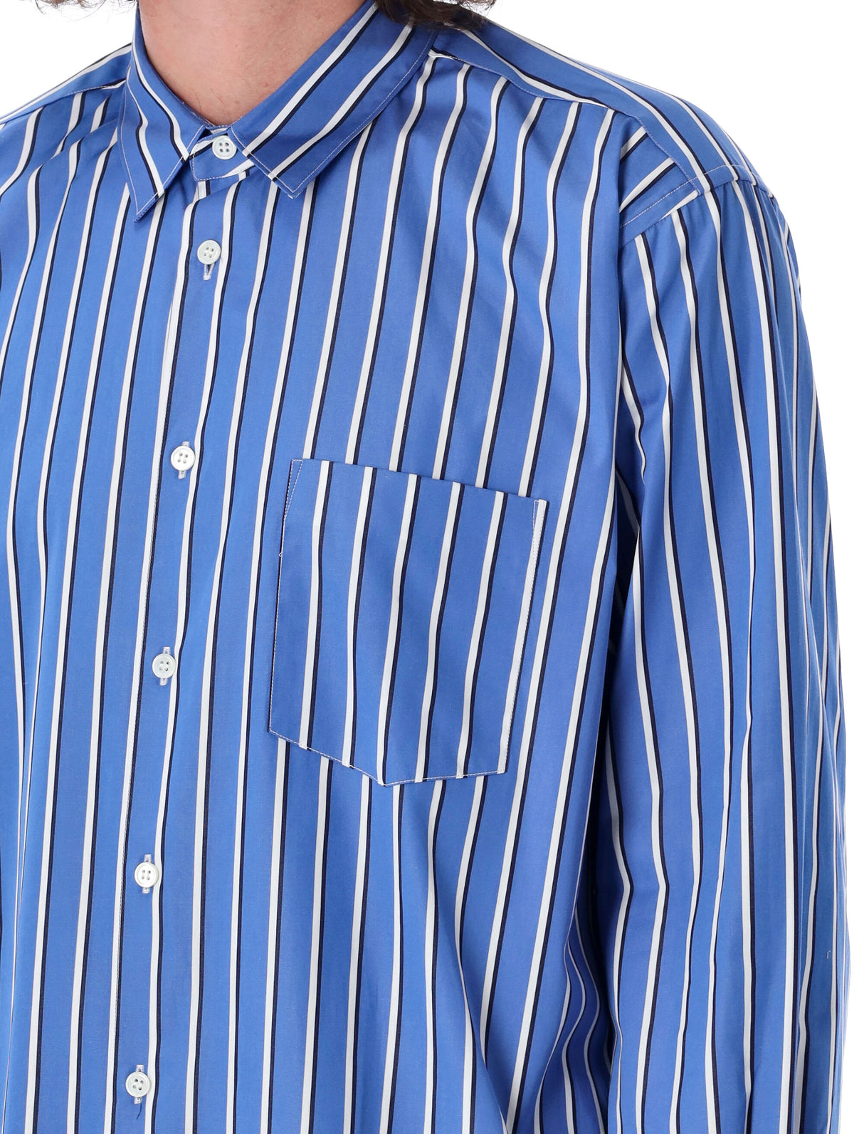 COMME DES GARÇONS SHIRT Men's Striped Long Sleeve Shirt - Regular Fit