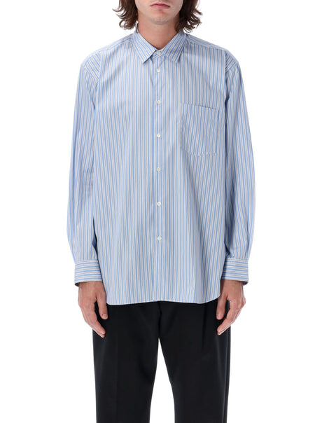 COMME DES GARÇONS SHIRT Men's Striped Button-Up Shirt - Size L