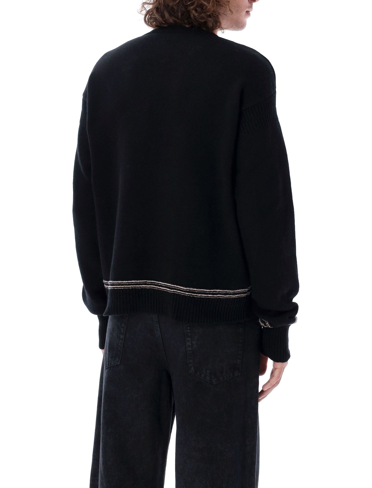 MARNI Contemporary Wool Blend Logo Sweater