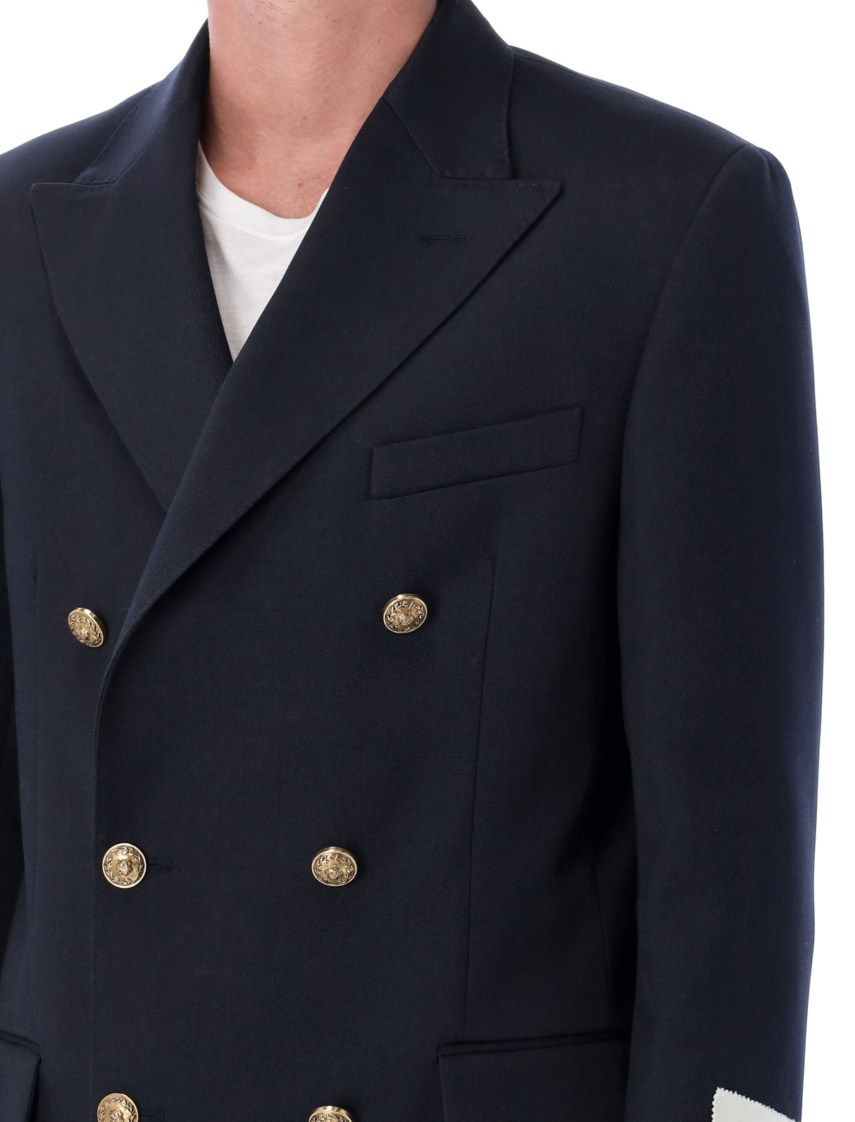 GOLDEN GOOSE Navy Double-Breasted Blazer for Men