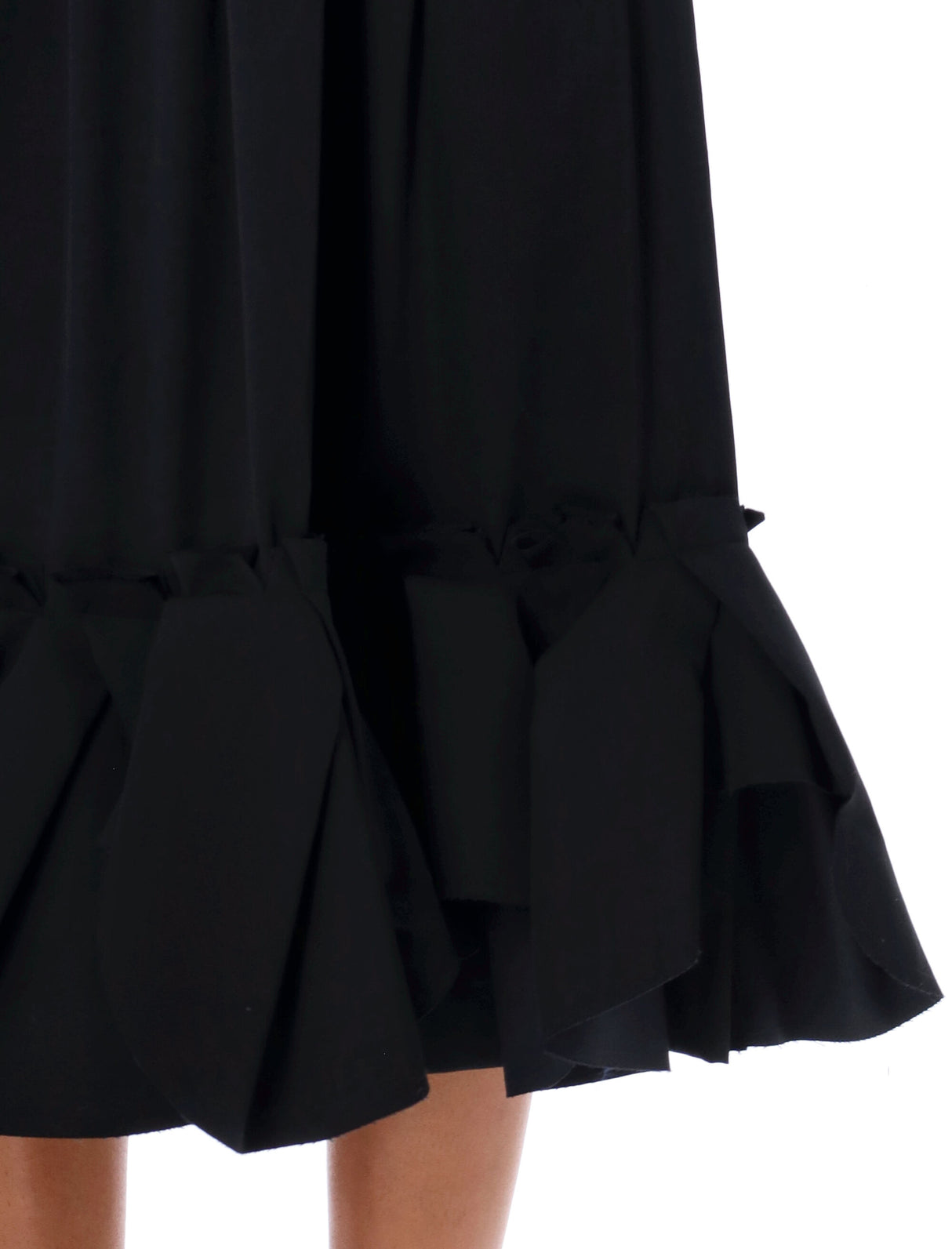 COMME DES GARÇONS Pleated Ruffle Hem Midi Skirt