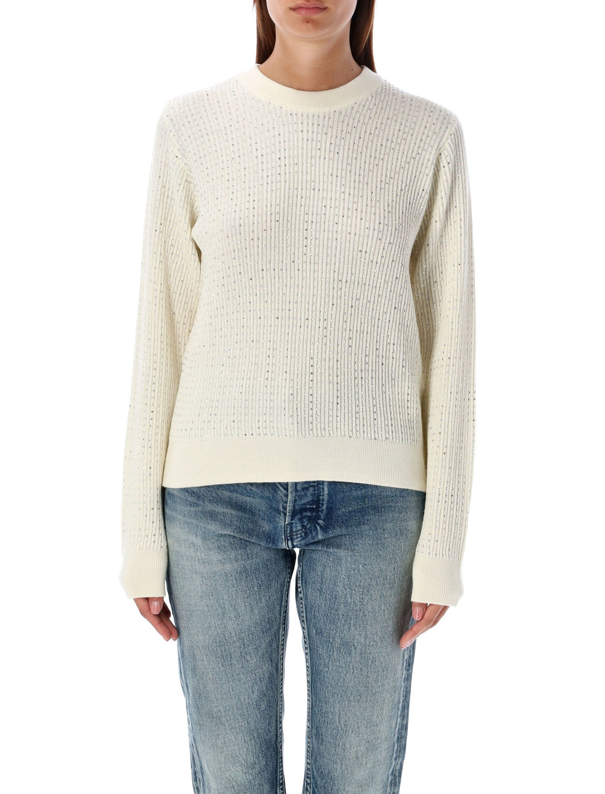 GOLDEN GOOSE Crystal Embellished Knit Sweater