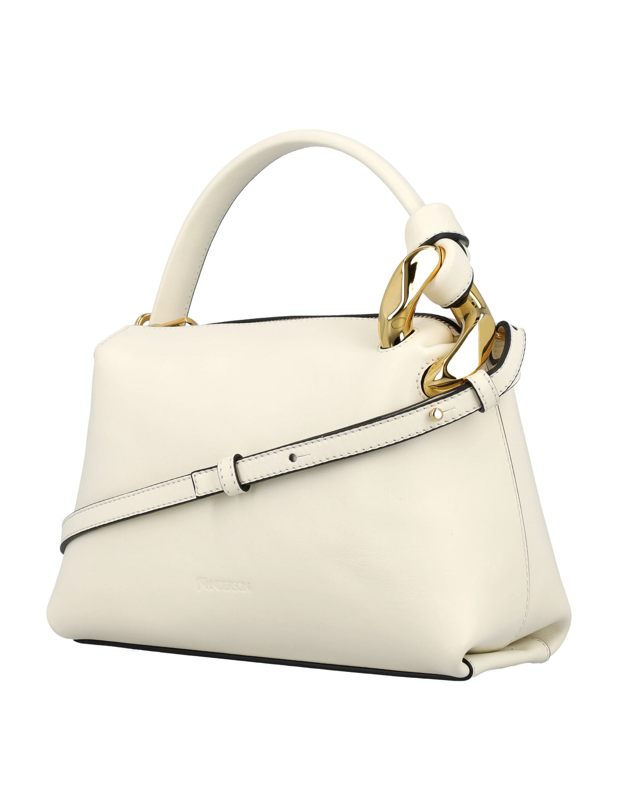 JW ANDERSON Corner Mini Handbag in Off-White Leather