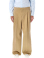 AMI PARIS Contemporary Wide-Leg Cotton Trousers