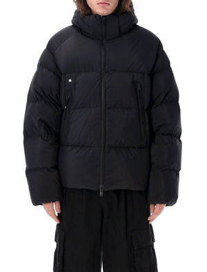 Y-3 Men's High Neck Puffer Jacket with Removable Hood - Size L