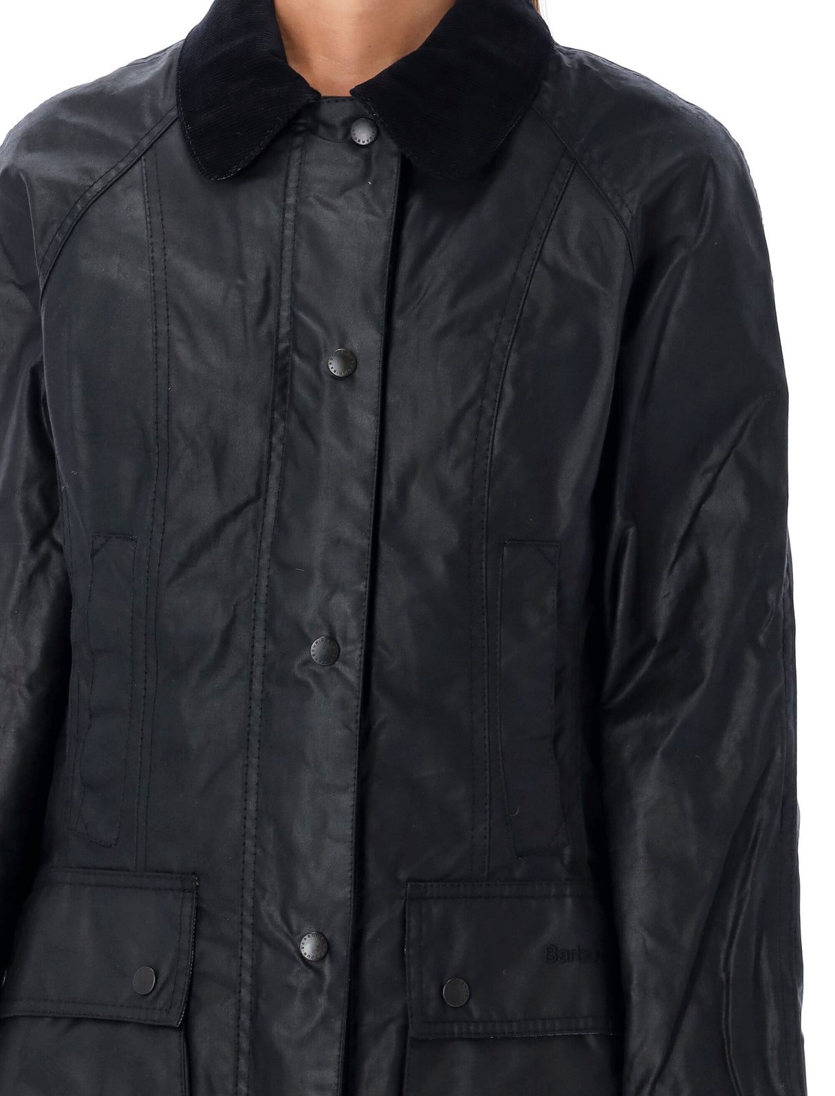 BARBOUR Classic Wax Jacket with Tartan Lining - Black