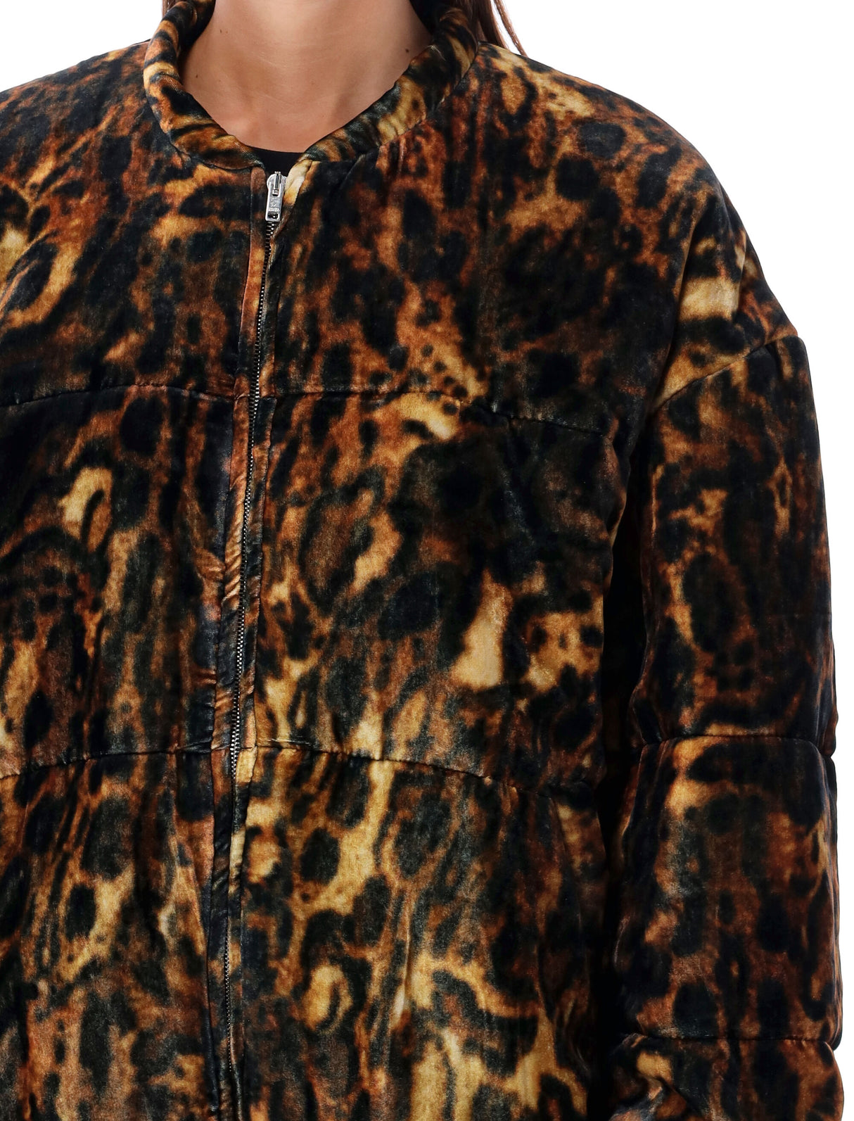 ISABEL MARANT Chic Leopard Velvet Zip Jacket