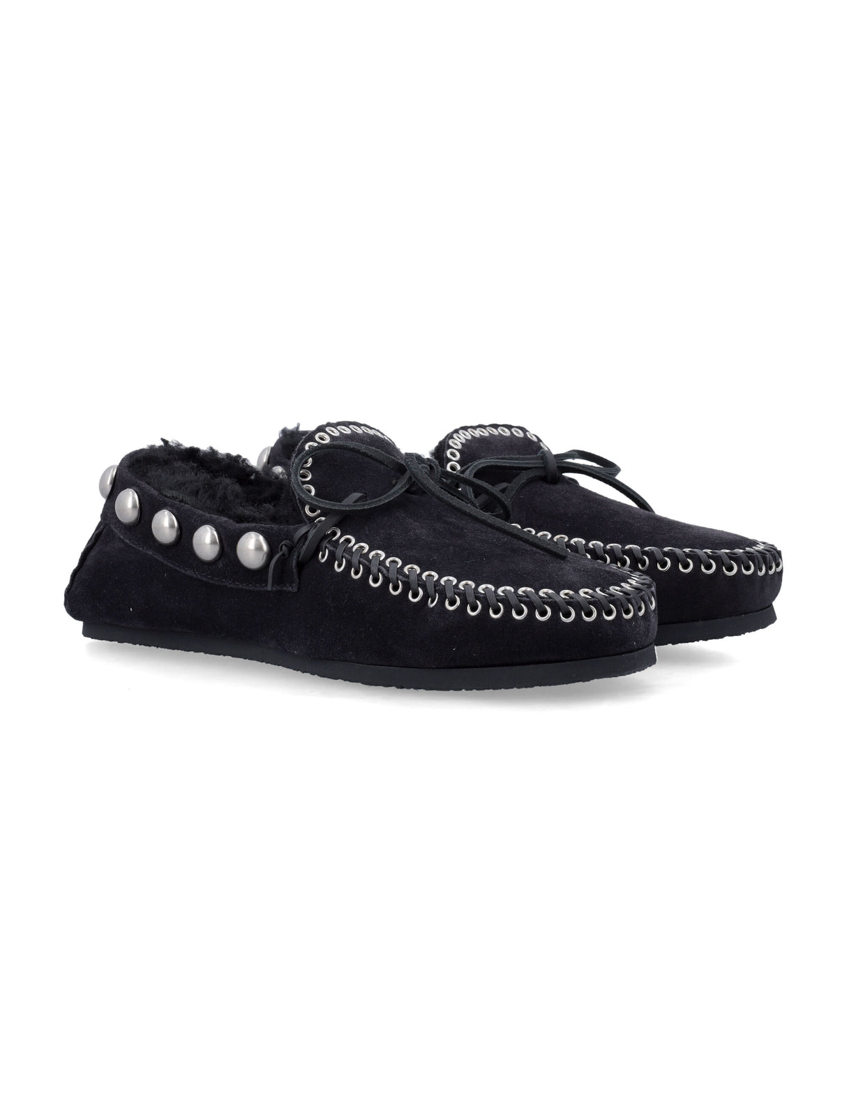 ISABEL MARANT Chic Shearling-Lined Suede Loafers